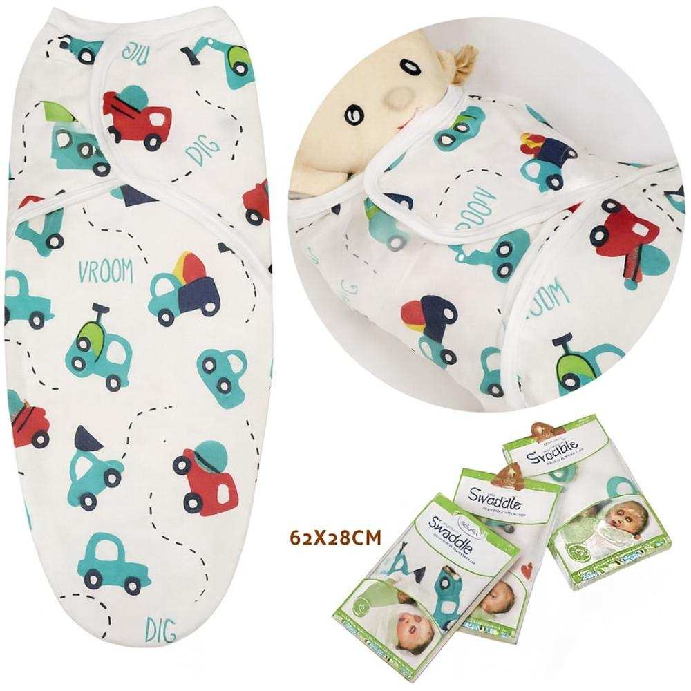 Luvlap - Cars Pattern Swaddle Wrap Blanket - Pack of 3