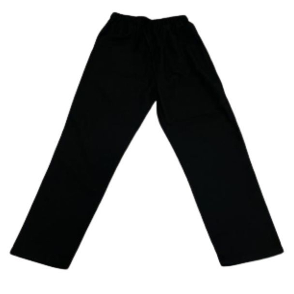 فيرونيكا - طقم قطعتين - طقم طبي بفتحة رقبة مزينة بخط - أسود