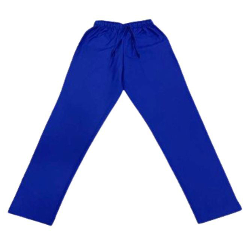 Veronica - 2pc-Set - Scrub Uniform With Piping Neckline - Klien Blue