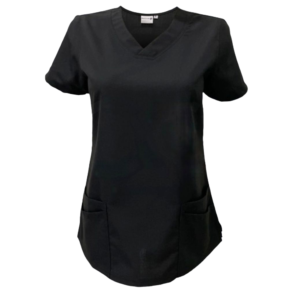 فيرونيكا - ميد آرمور - طقم قطعتين - طقم طبي للنساء بفتحة رقبة بشكل سبعة - أسود