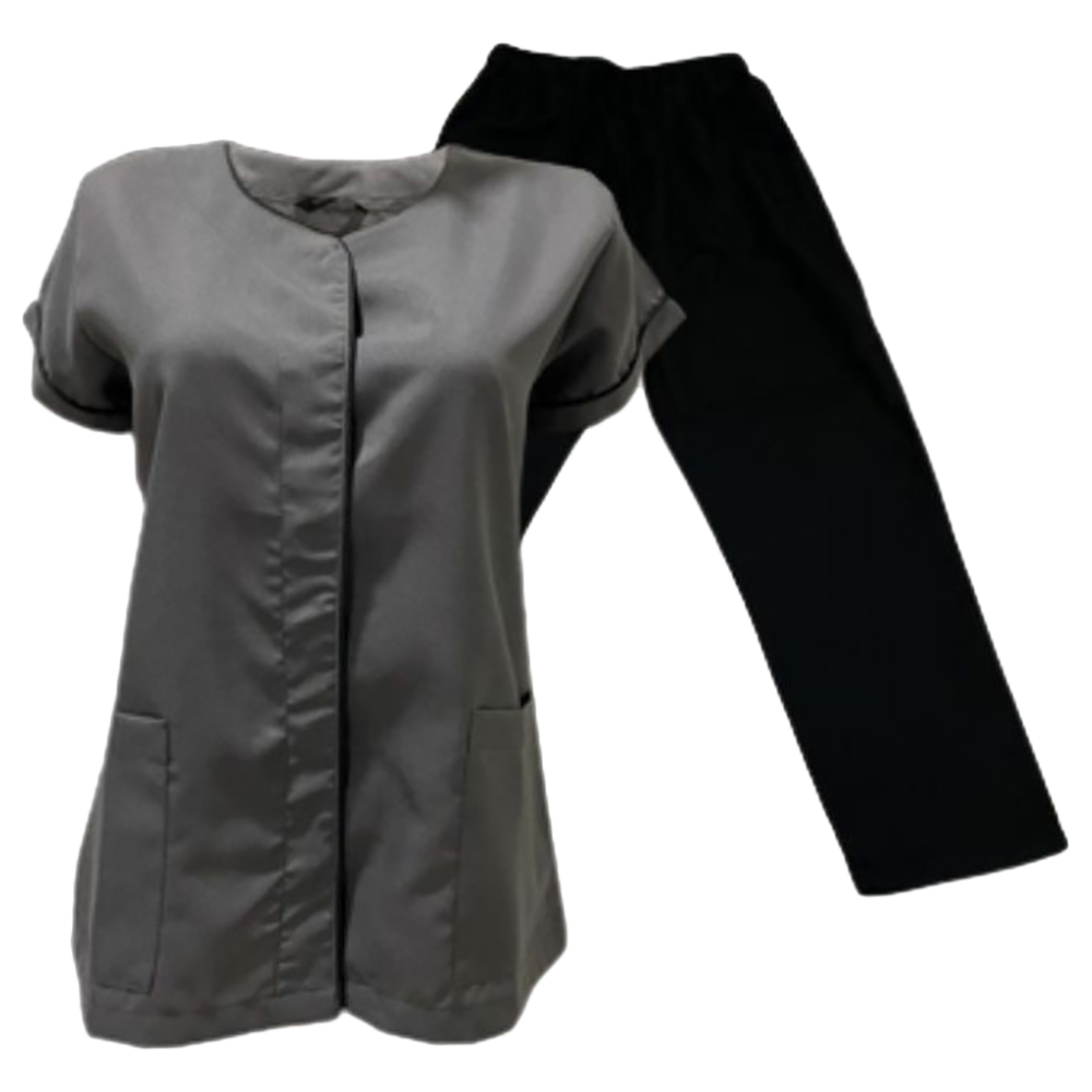 فيرونيكا - طقم بدلة طبية ميكس ماتش - رمادي - قطعتين