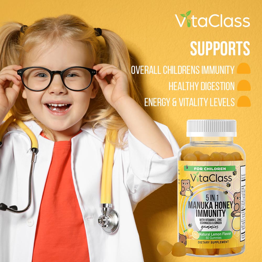 Vitaclass - 5-in-1 Manuka Honey Immunity Gummies For Chidren - 60's