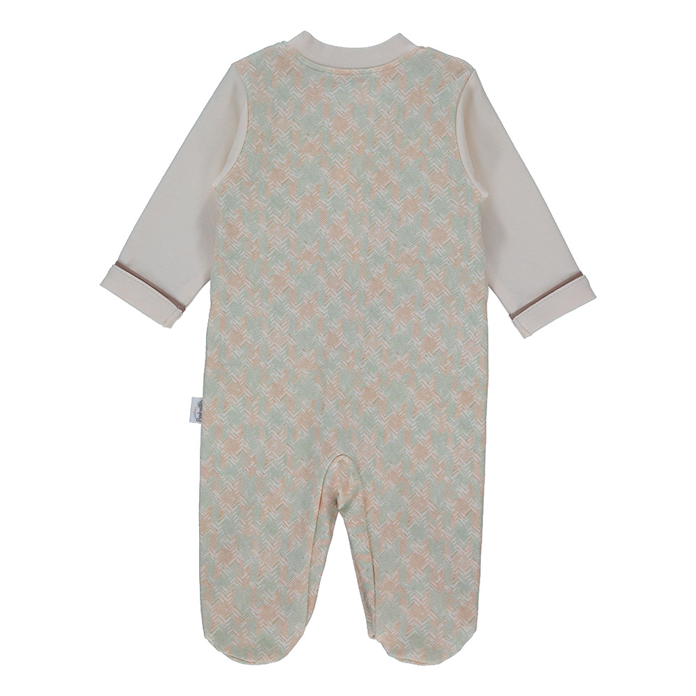 Bebetto - Baby Boy Printed Sleepsuit - Brown