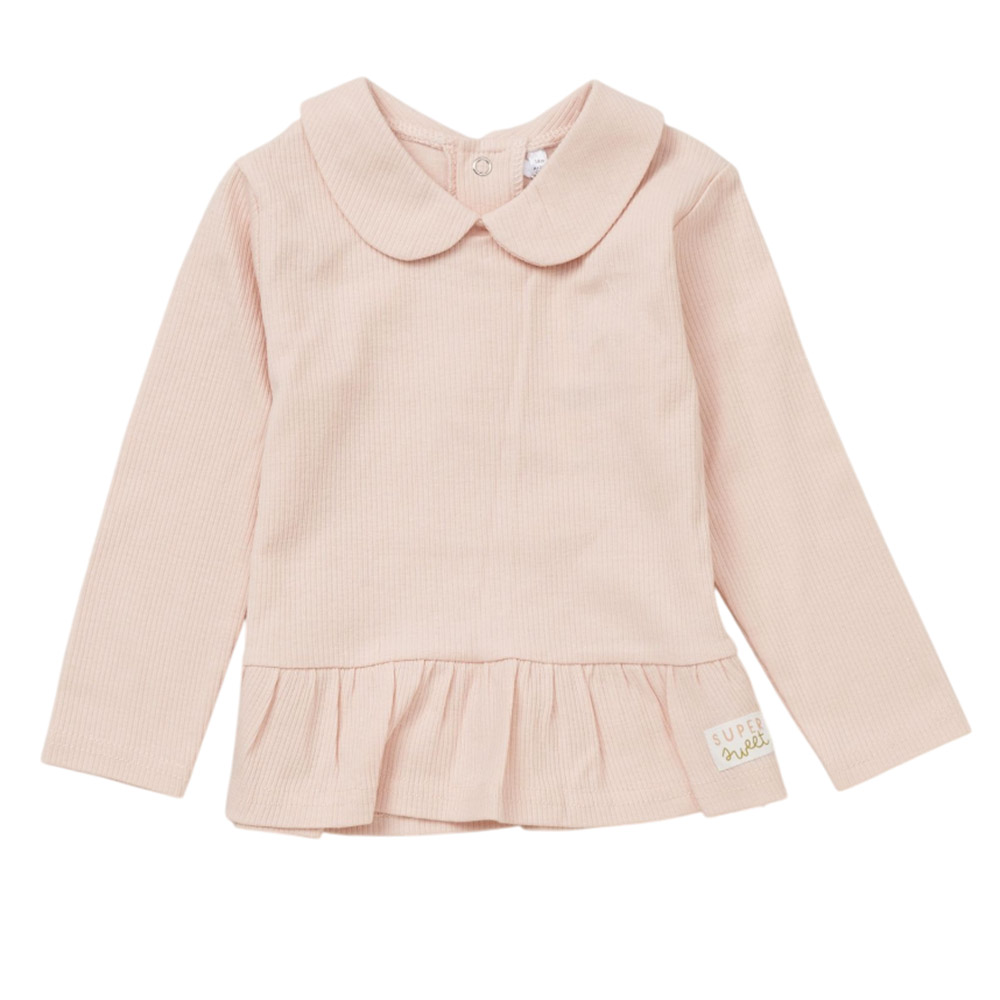 Lily & Jack - 3pc-Set - Baby Girl Top With Pants & Waist Coat - Beige/White