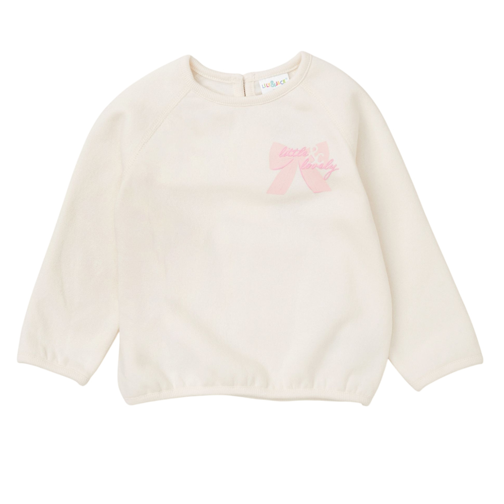 Lily & Jack - 3pc-Set - Baby Girl Sweatshirt With Jogger - Pink/White