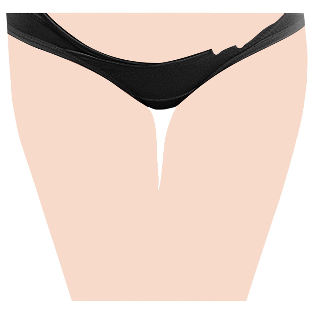 بلومنغ بلوسوم - كلوت حمل قطن متقاطع بخصر منخفض - أسود