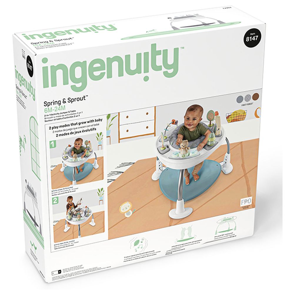 إنجنوتي - كرسي نطاط وطاولة الأنشطة 2في1