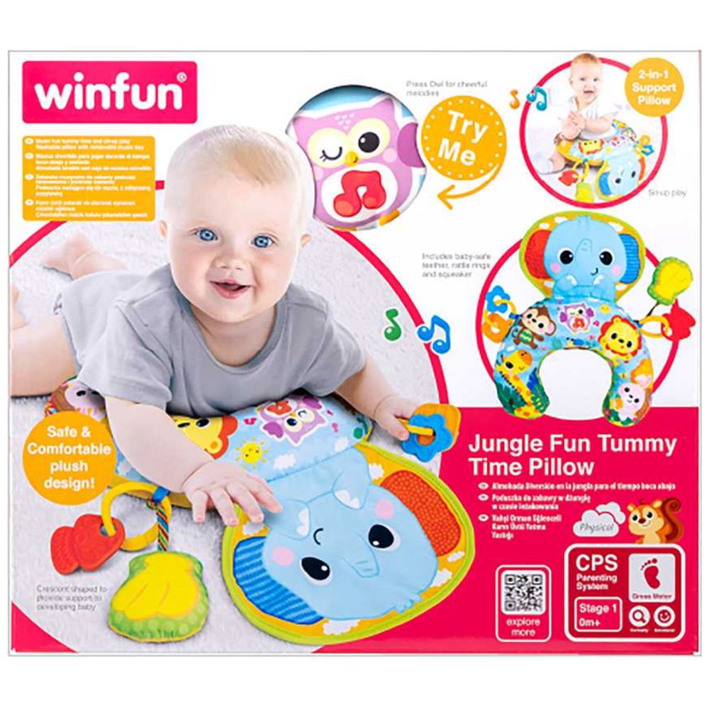 Winfun - Jungle Fun Tummy Time Pillow