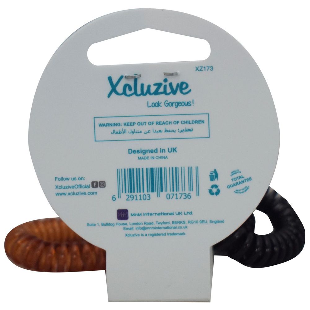 Xcluzive - 4-Coiled Ponytailers - Small
