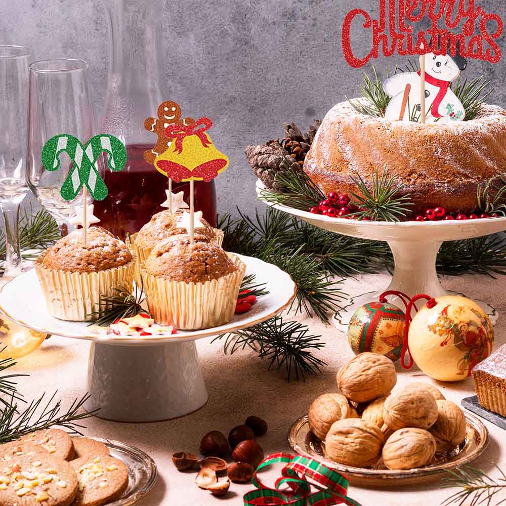 هايلاند - توبير كيك أكريليك عيد الميلاد - 15 قطعة