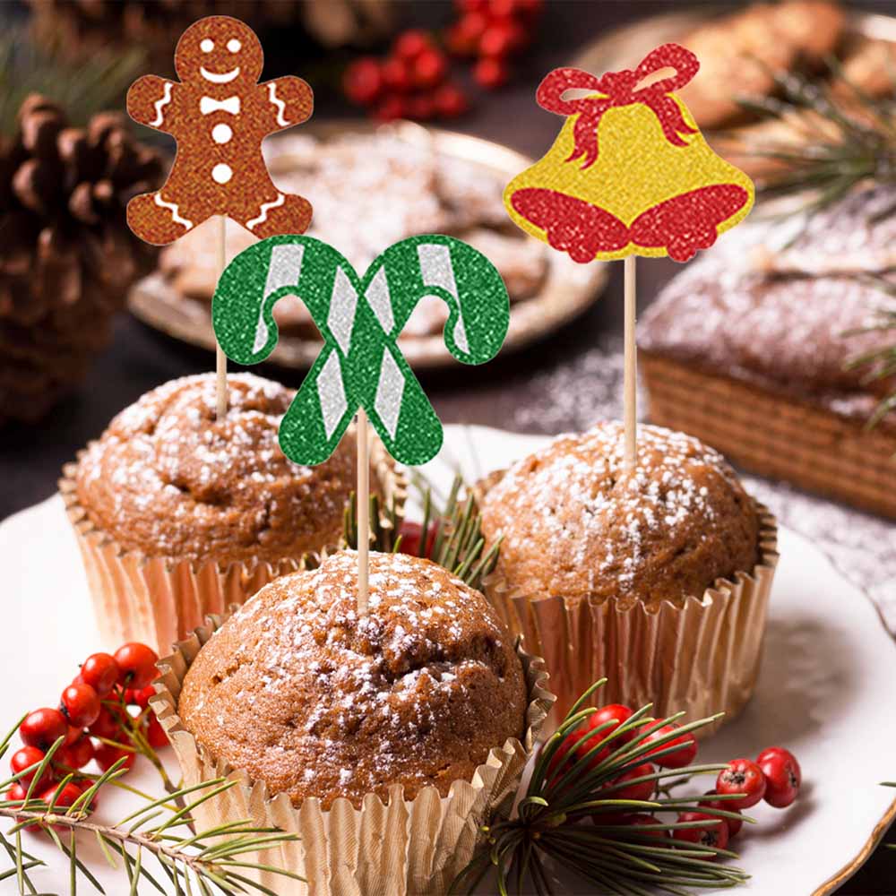 هايلاند - توبير كيك أكريليك عيد الميلاد - 15 قطعة