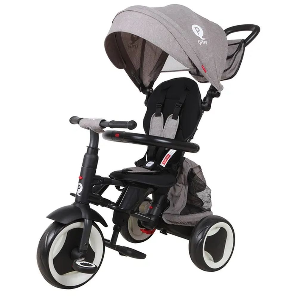QPlay Rito Plus Folding Trike - Grey