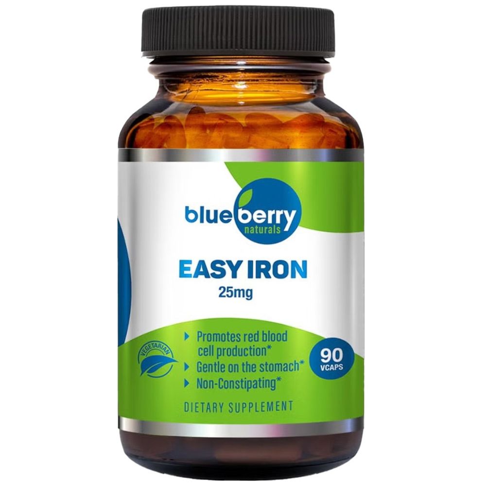 Blueberry Naturals Easy Iron 25mg Vegetarian Capsules 90 s