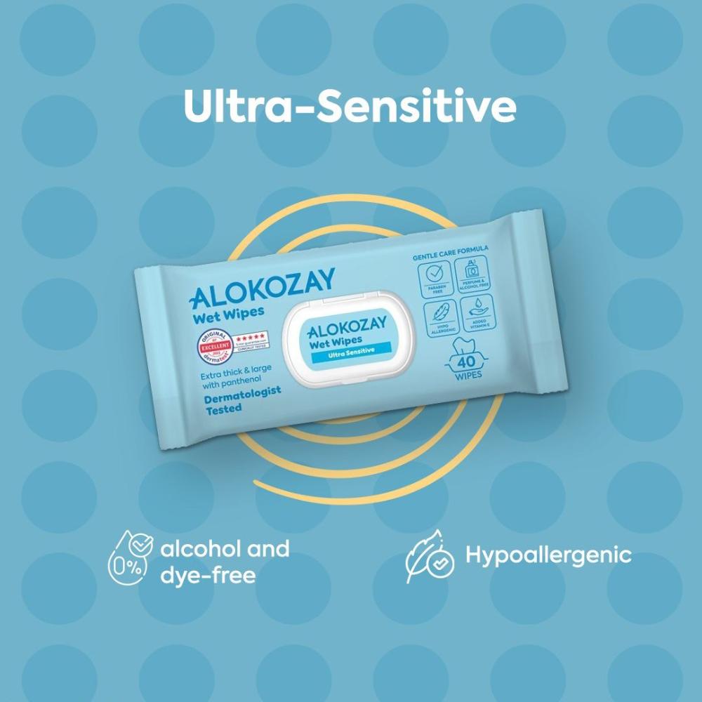 Alokozay - Baby Wet Wipes - Ultra-Sensitive - Without Perfume - 40s