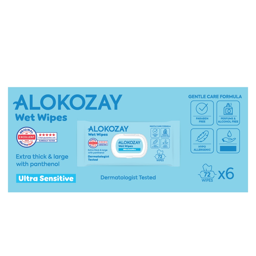 Alokozay Baby Wipes Ultra Sensitive - 72s x 6 Packs - 432S