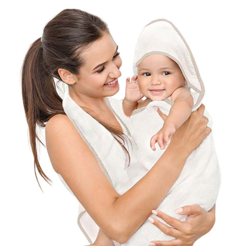 تايني توز - منشفة أطفال بغطاء رأس بدون استخدام اليدين - بيج