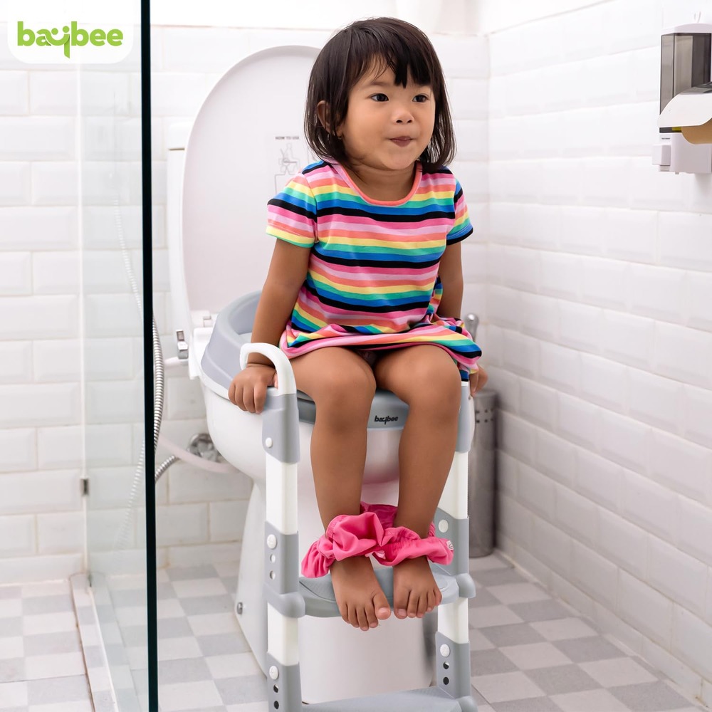 بايبي - مقعد مرحاض غربي اورا للأطفال - رمادي