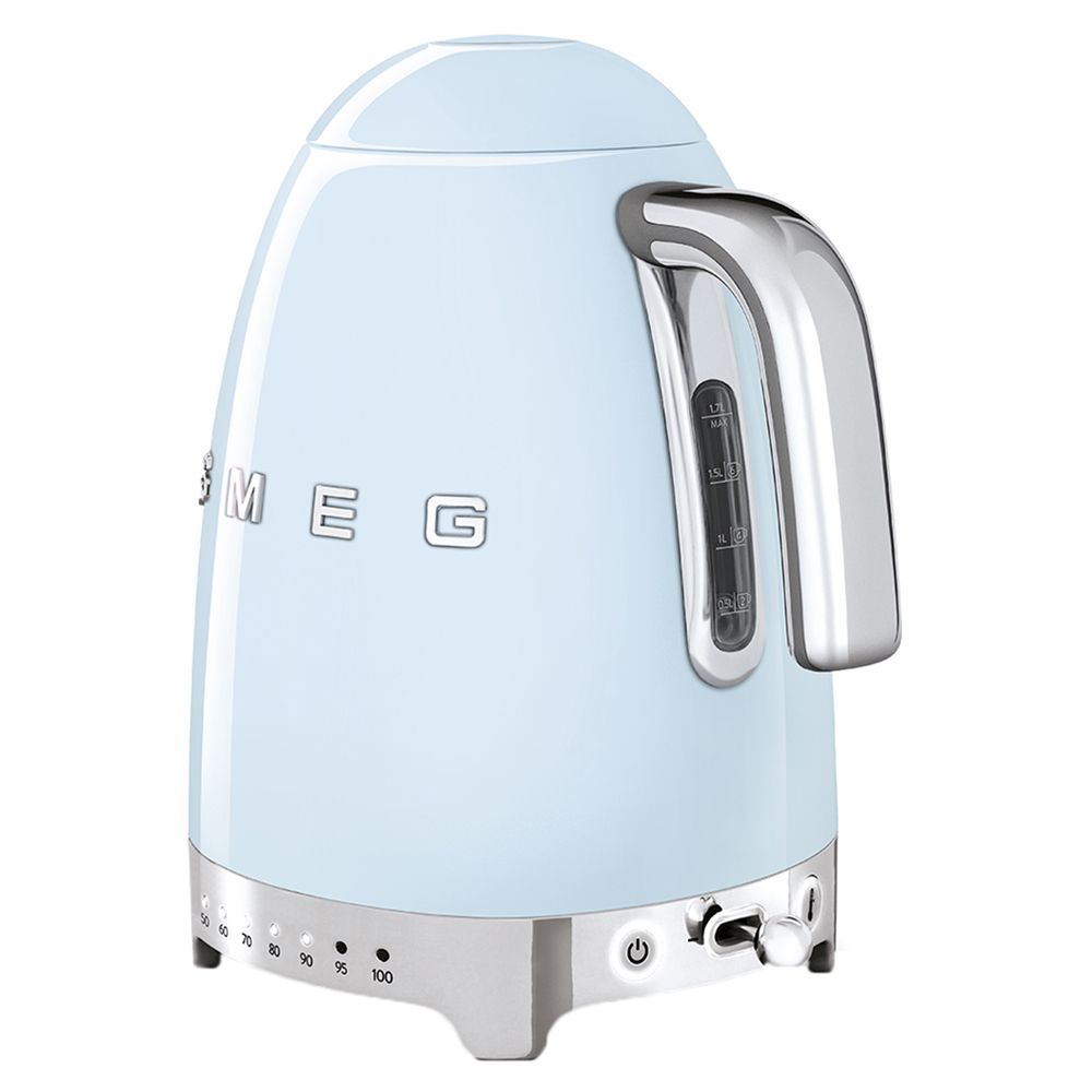 Smeg Variable Temp Kettle 1.7L - Pastel Blue