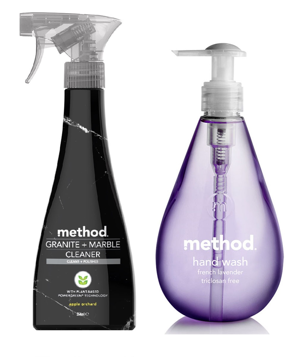 ميثود - جل غسول اليدين - 354 مل + سبراي (بخاخ) منظف - 354 مل