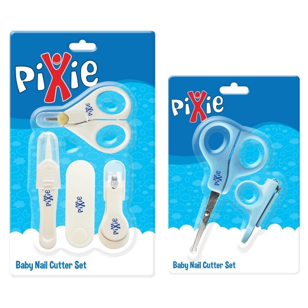 مجموعة العناية بالأظافر للمواليد + مقص ومقص الأظافر للمواليد من ماركة بيكسي - أزرق