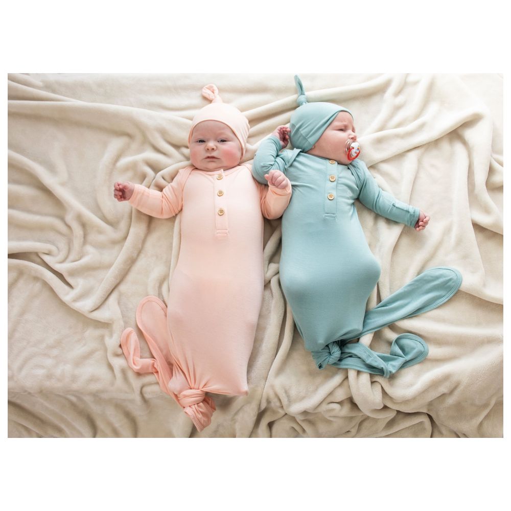 Anvi Baby - Organic Bamboo Knotted Beanie/Hat - Peach