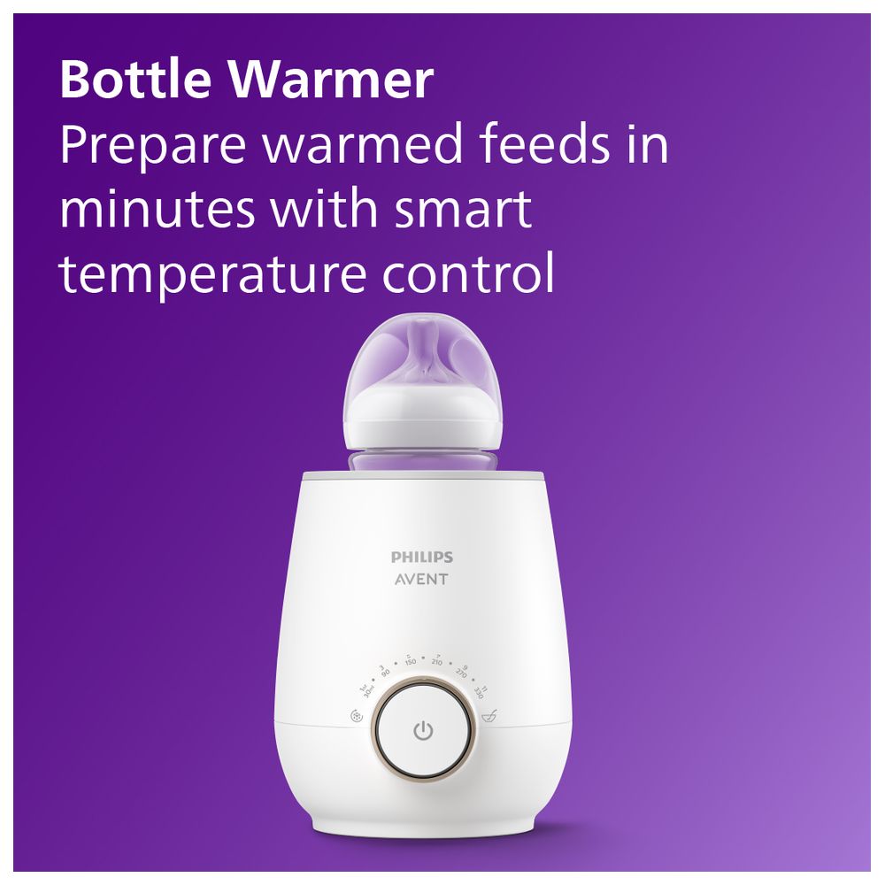 فيليبس أفينت - طقم رضّاعات ناتشورال ريسبونس 6 قطع مع سخان رضاعات