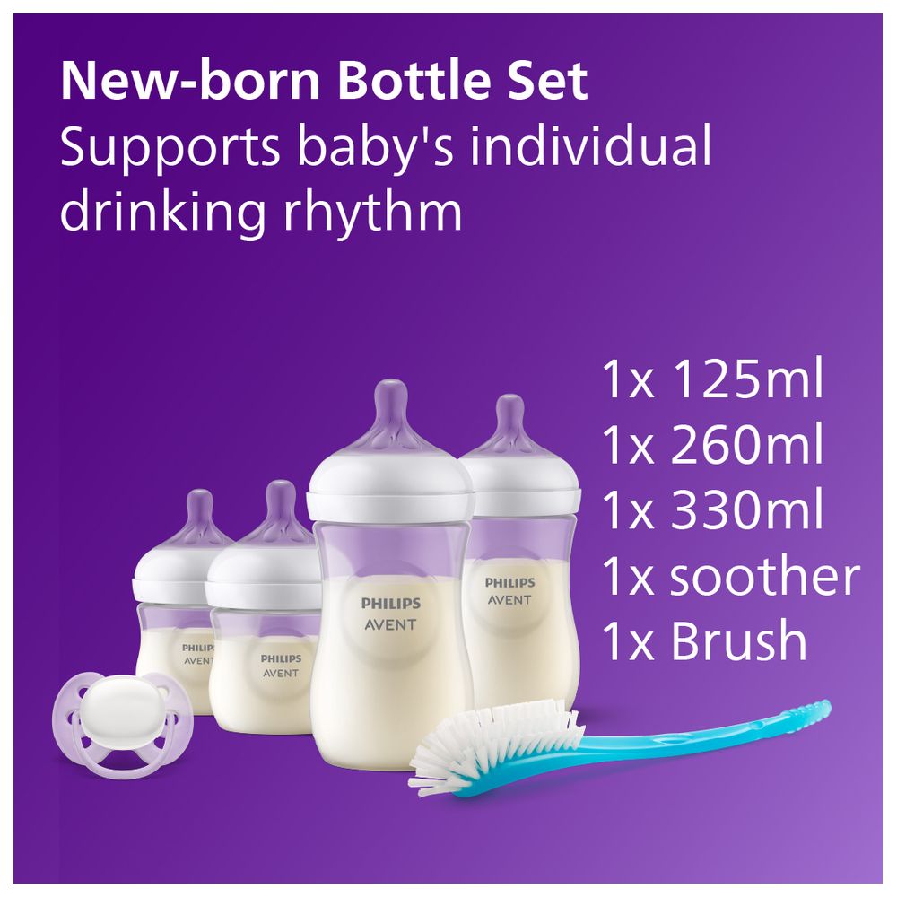 فيليبس أفينت - طقم رضّاعات ناتشورال ريسبونس 6 قطع مع سخان رضاعات