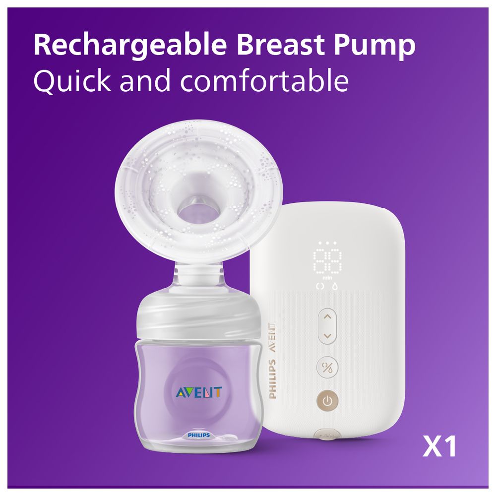 Philips Avent - Single Electric Cordless Breast Pump With Breast Pads - 24 Pcs And Milk Storage Bags - 25 Pcs