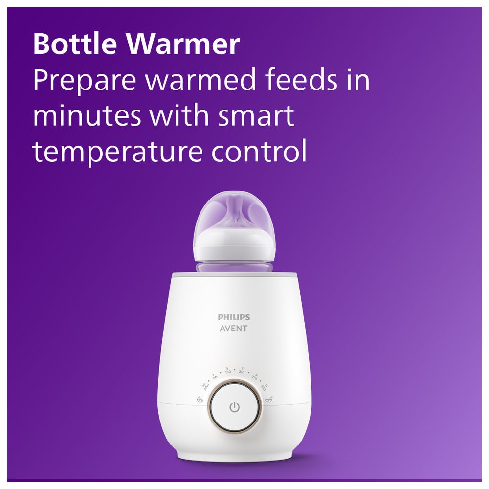 فيليبس أفينت - طقم رضّاعات 4 قطع مع معقم بخار وسخان رضاعات ورف تجفيف