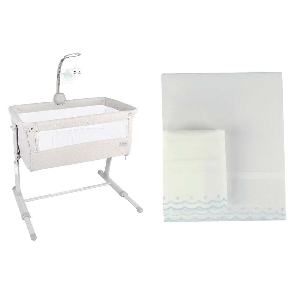 بامبل & بيرد - طقم سرير أطفال جانبي مع مفروشات أساسية