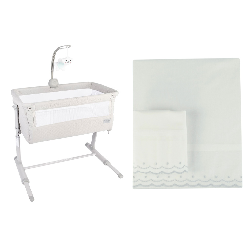 بامبل & بيرد - طقم سرير أطفال جانبي مع مفروشات أساسية