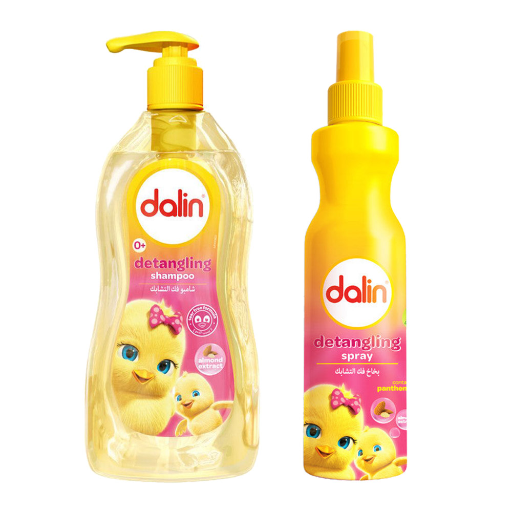 مجموعة دالين - مجموعة قيّمة للعناية بالشعر لفك التشابك - قطعتان