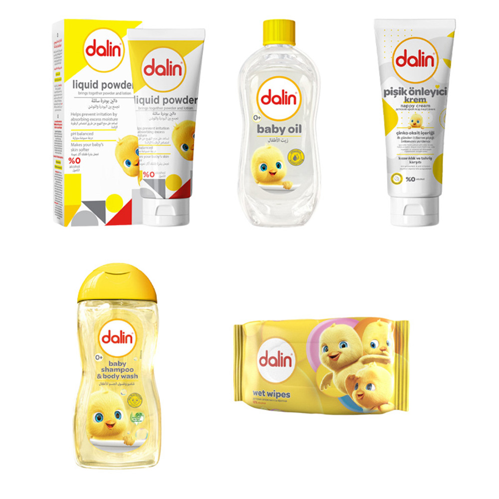مجموعة دالين - مجموعة أدوات أساسية للأطفال الرضع (غير مخصصة للهدايا) - 5 قطع