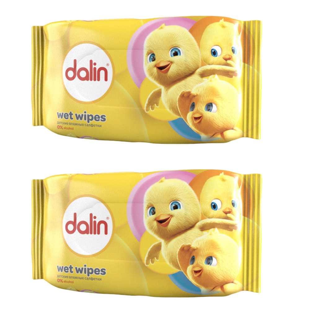 دالين - عبوة مزدوجة اقتصادية من المناديل المبللة