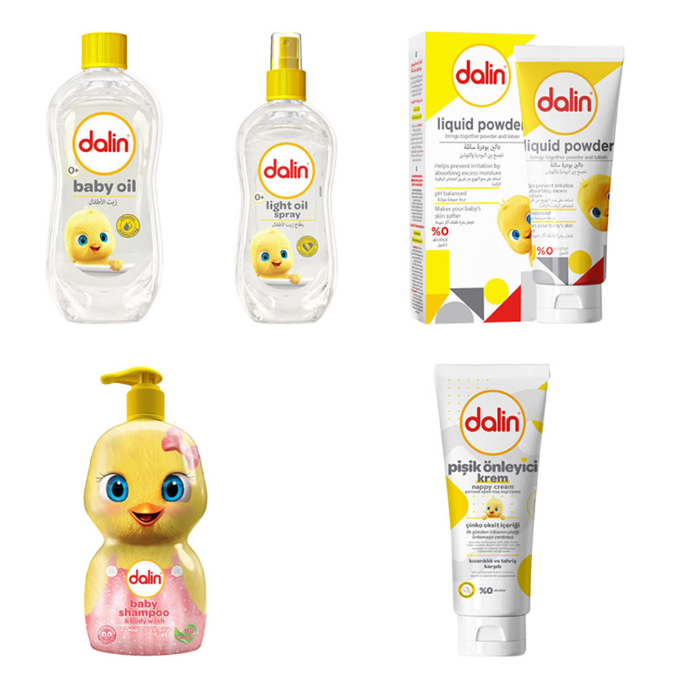 مجموعة دالين الكاملة للعناية بالطفل - مجموعة جامبو - 5 قطع