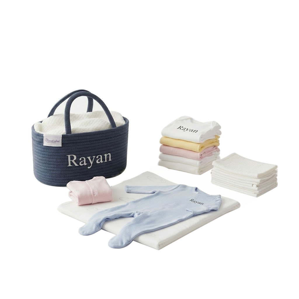 Sleepsuit - Bath Essentials Personalized Gift Set - 6-9 M - 4 Pc Set