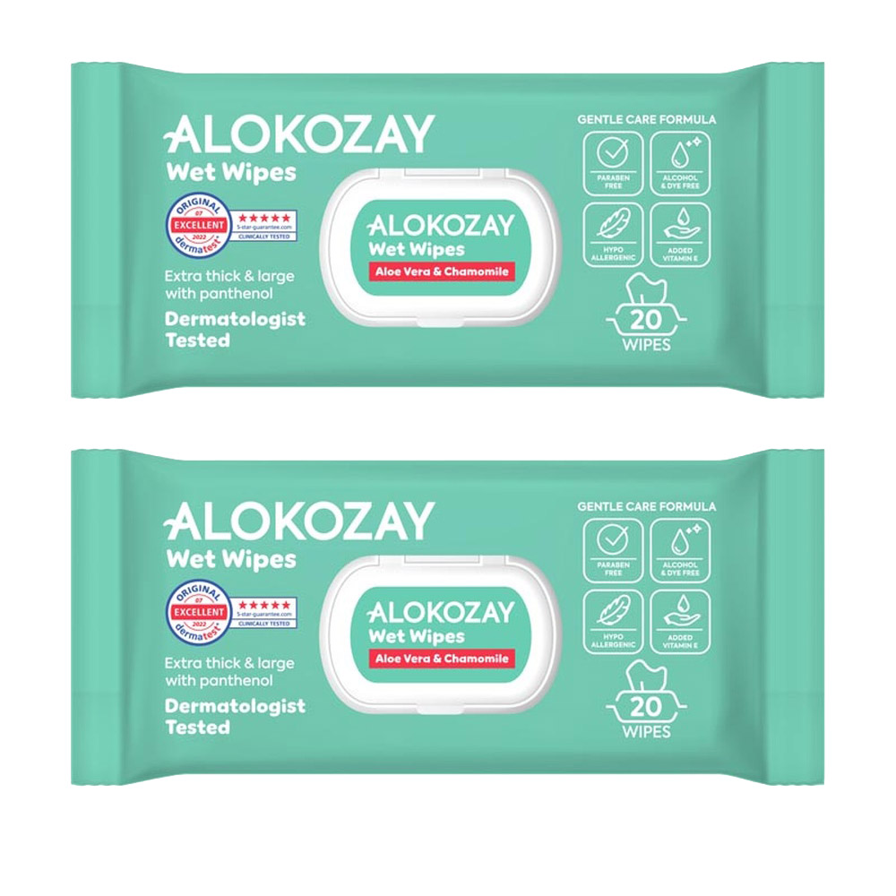 Alokozay - Baby Wet Wipes - Aloe Vera & Camomile - Pack of 2 - 40 Wipes