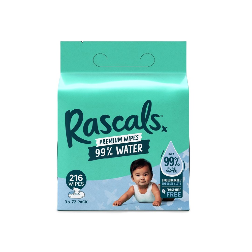 Rascals - Premium Baby Sensitive Wipes - 432 Wipes