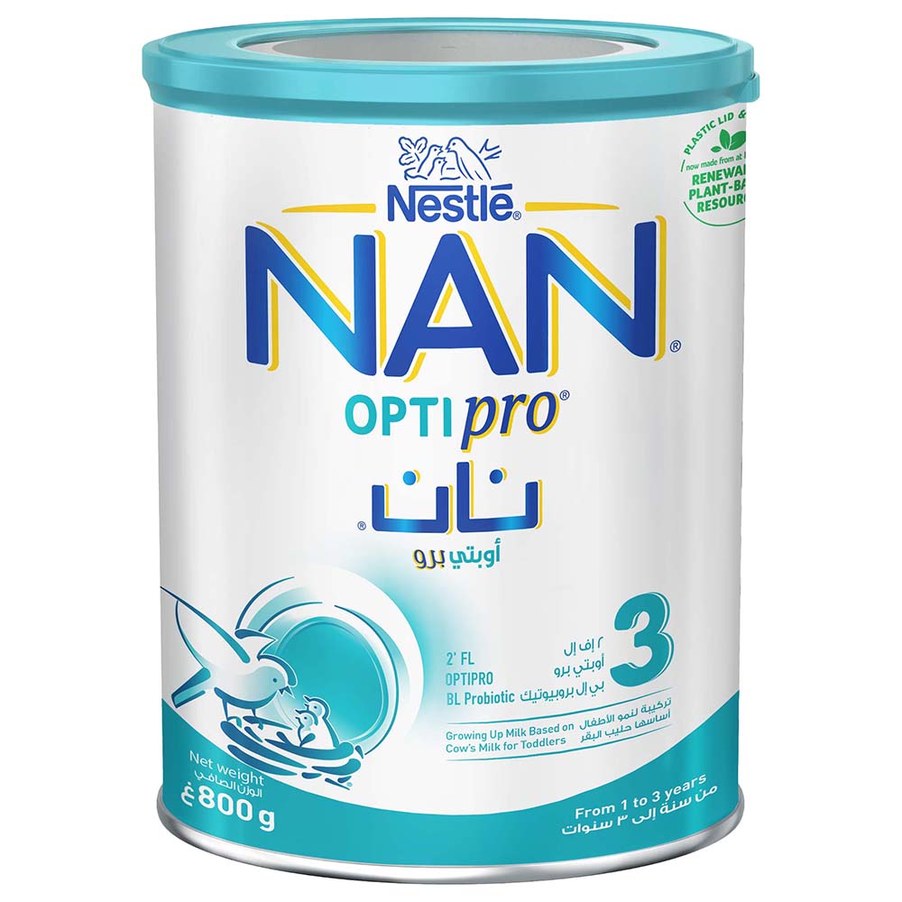 Nan - Nestle Optipro 3 Growing-Up Milk Formula - 800 gm - Pack of 4