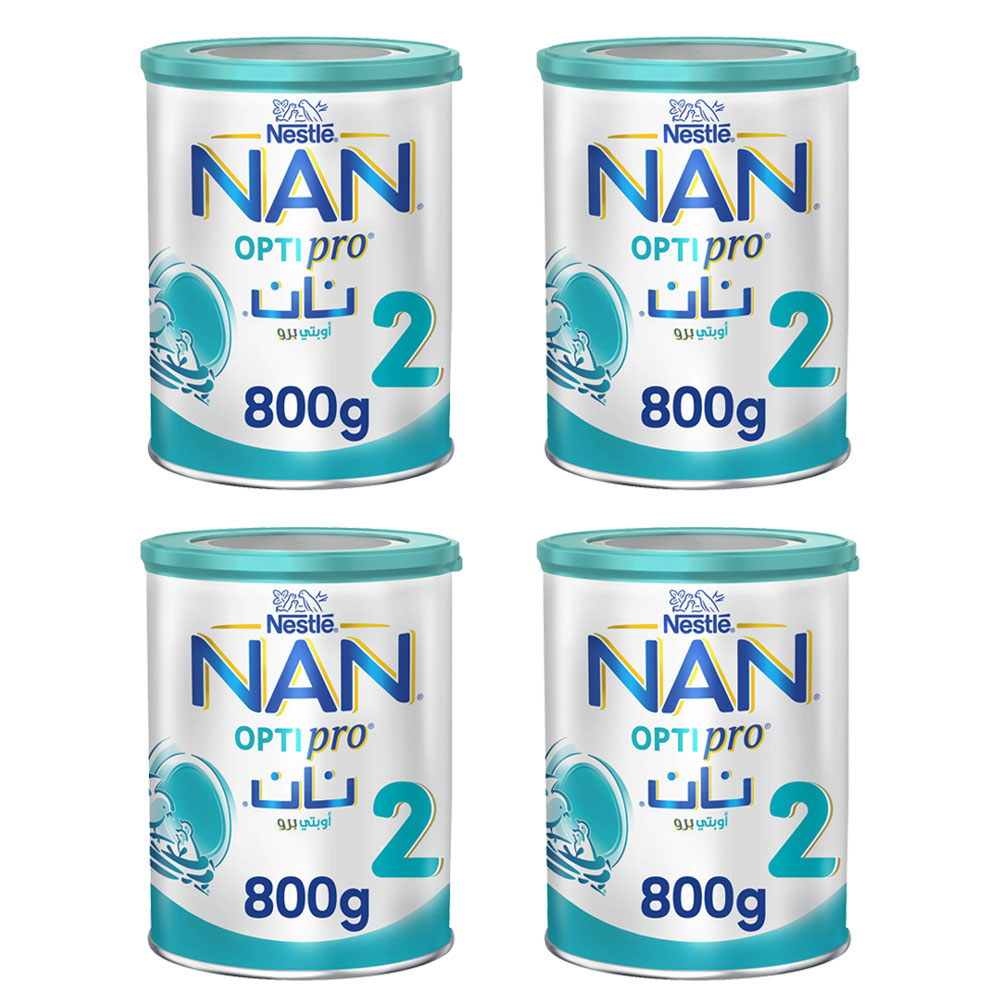 Nan - Nestle Optipro 2 Milk Formula - 800 gm - Pack of 4