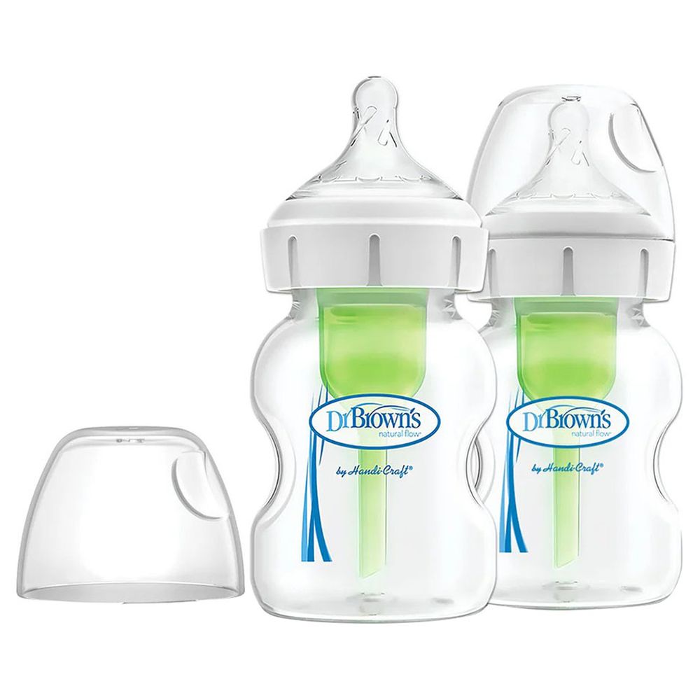 Dr. Brown's - Electric Sterilizer Dryer with HEPA Air Filter & Wide-Neck Options+ Bottle - Pack of 2 - 150ml