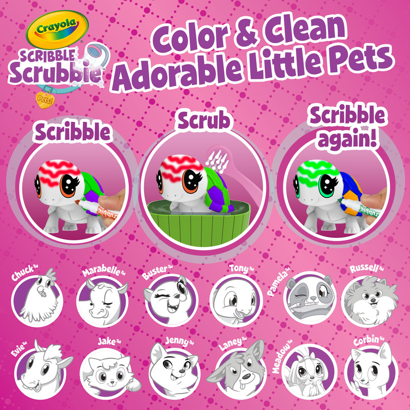Crayola - Scribble Scrubbie Pets Mega Set 2.0 38cm - Blue