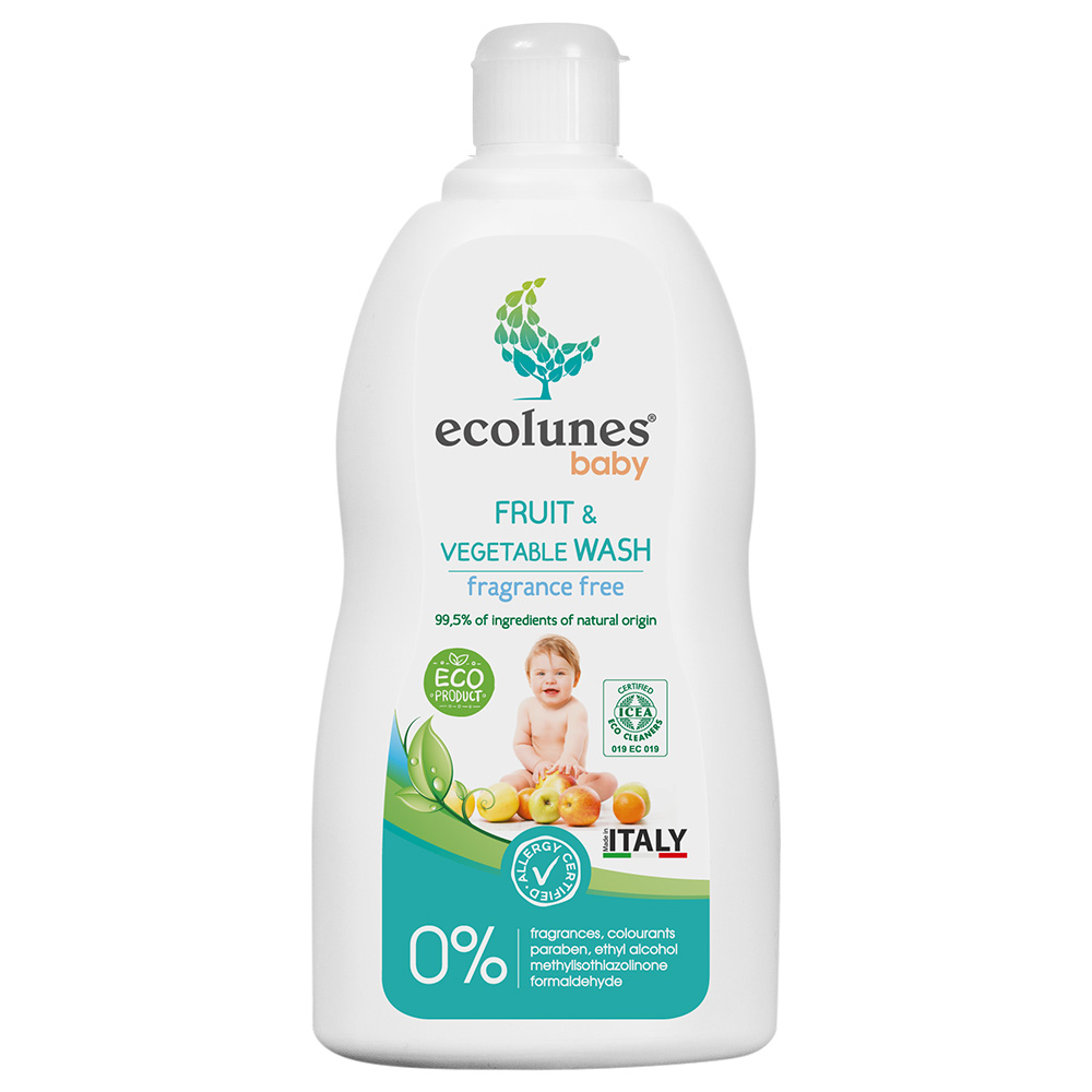Ecolunes - Baby Toy & Surface Cleaner with Baby Fruit & Vegetable Wash - Fragrance Free 