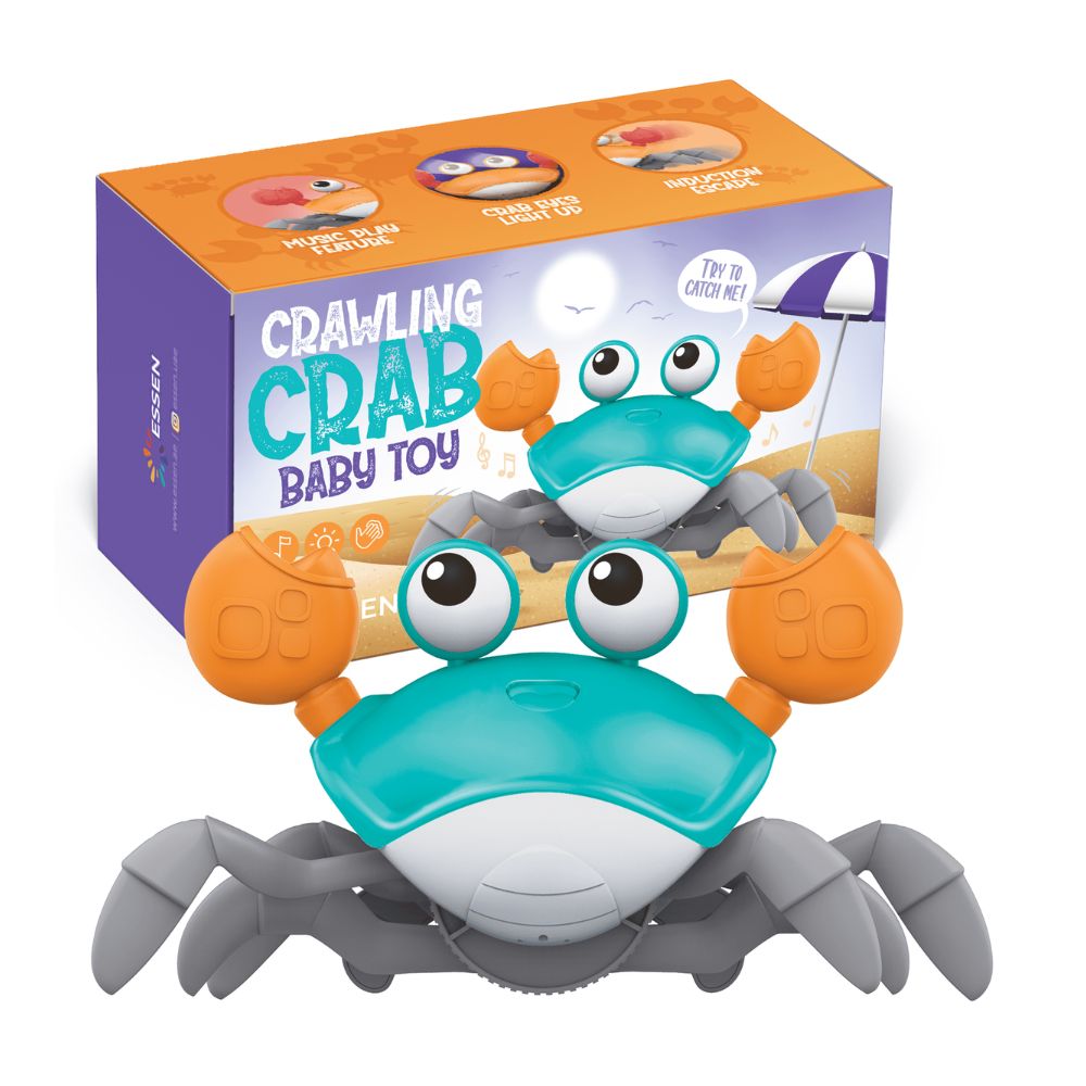 ESSEN Baby Toddler Crawling Crab With Music & LED - Blue