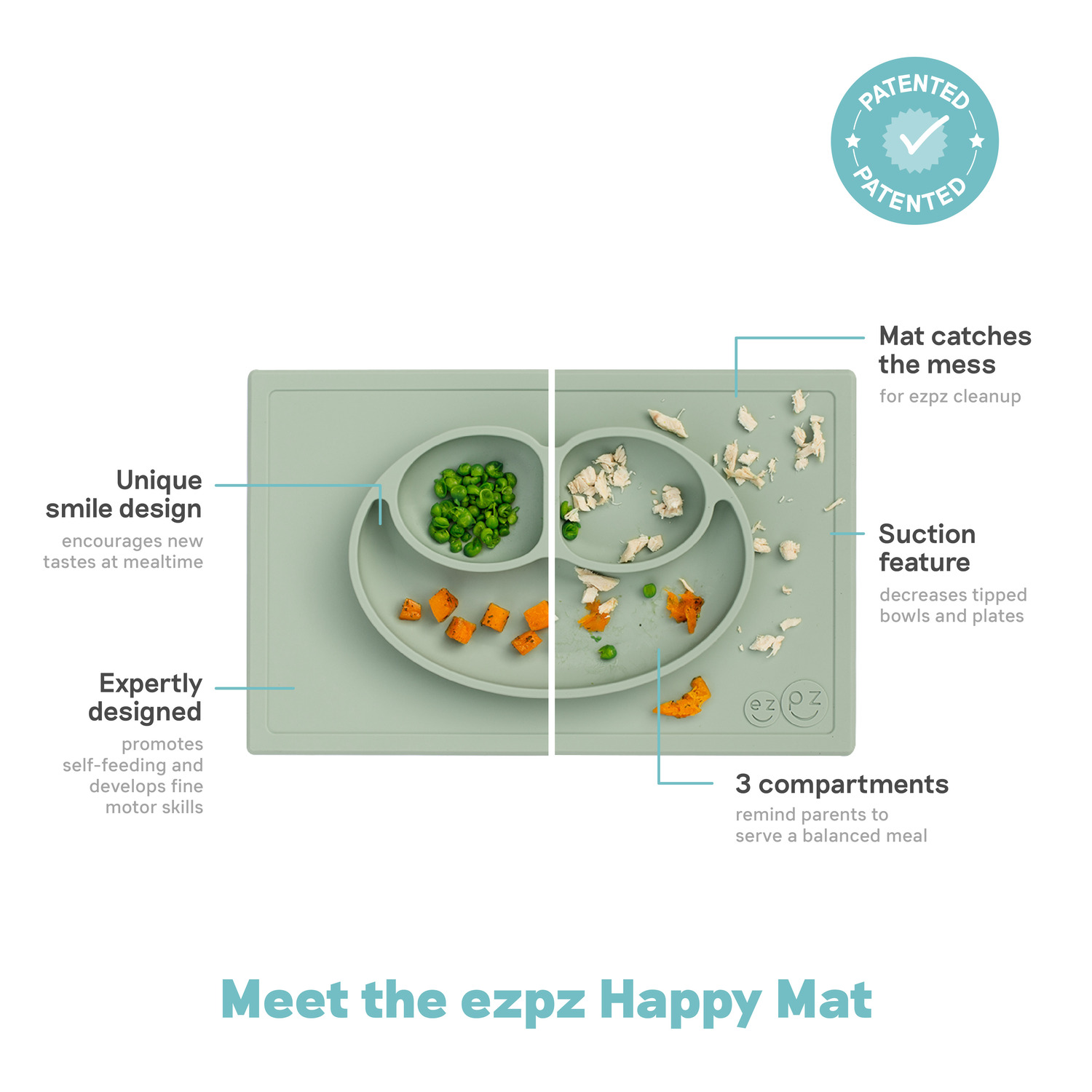 إيزي بيزي - حصيرة هابي - أخضر مريمية