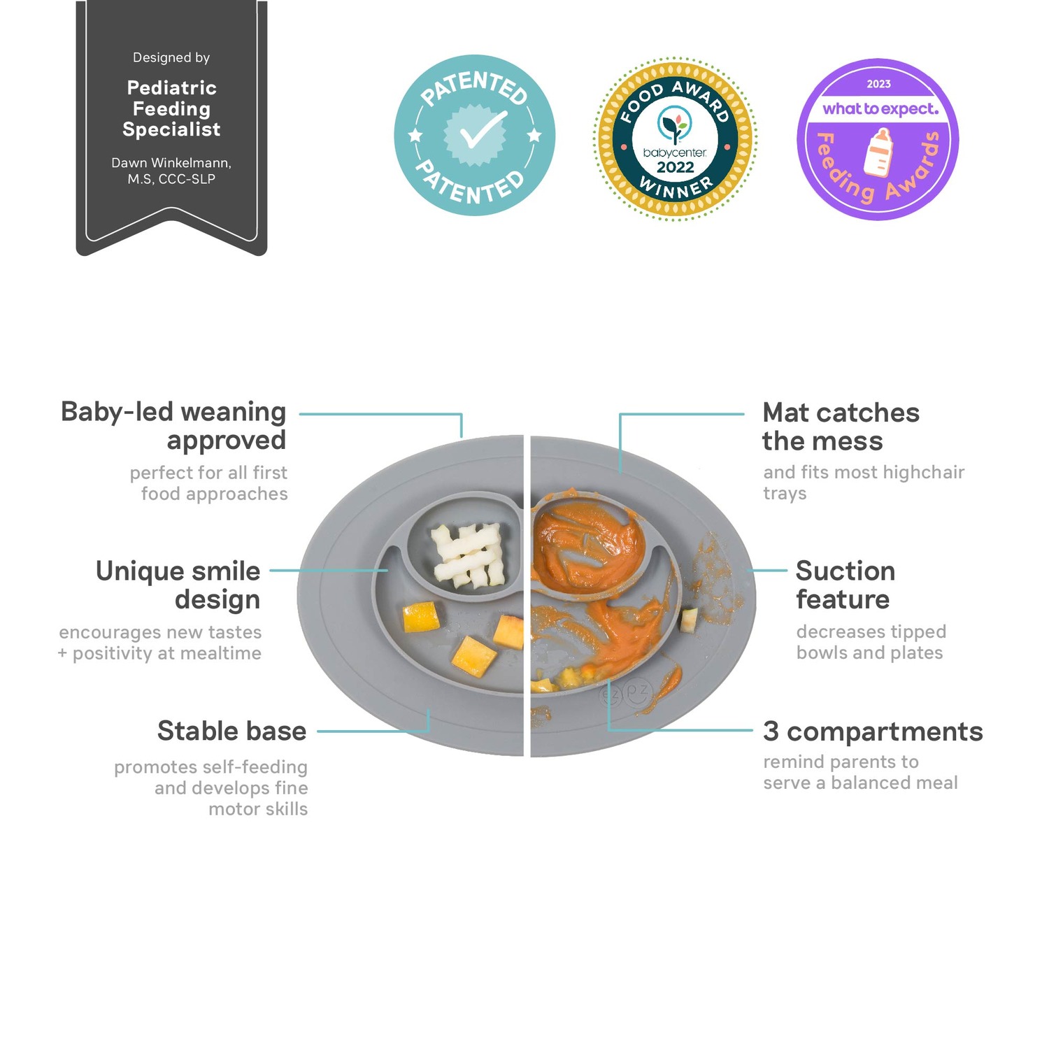 Ezpz - Mini Mat - Pewter