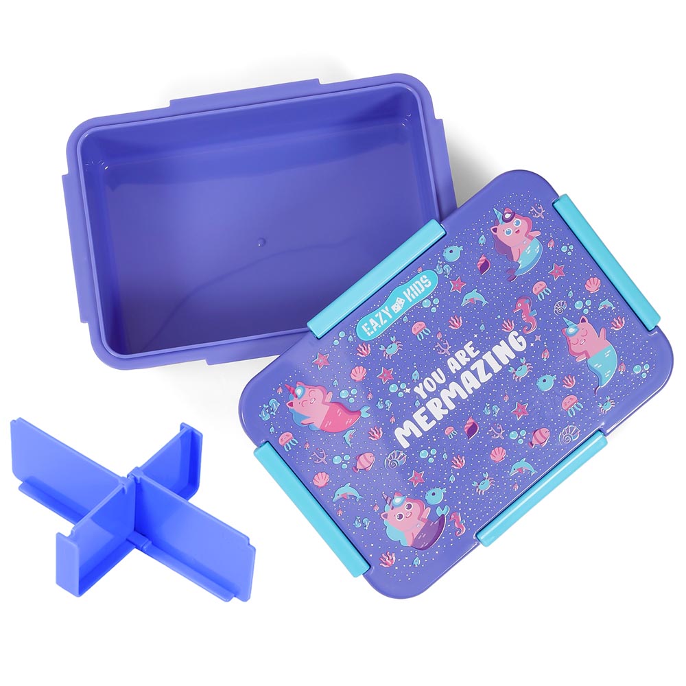 Eazy Kids - Mermaid Lunch Box 850ml - Purple