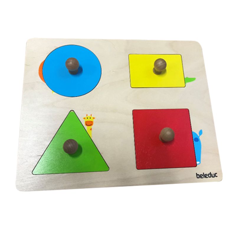 بيليدك - بازل مطابقة الأشكال - حيوانات برية - 4 قطع