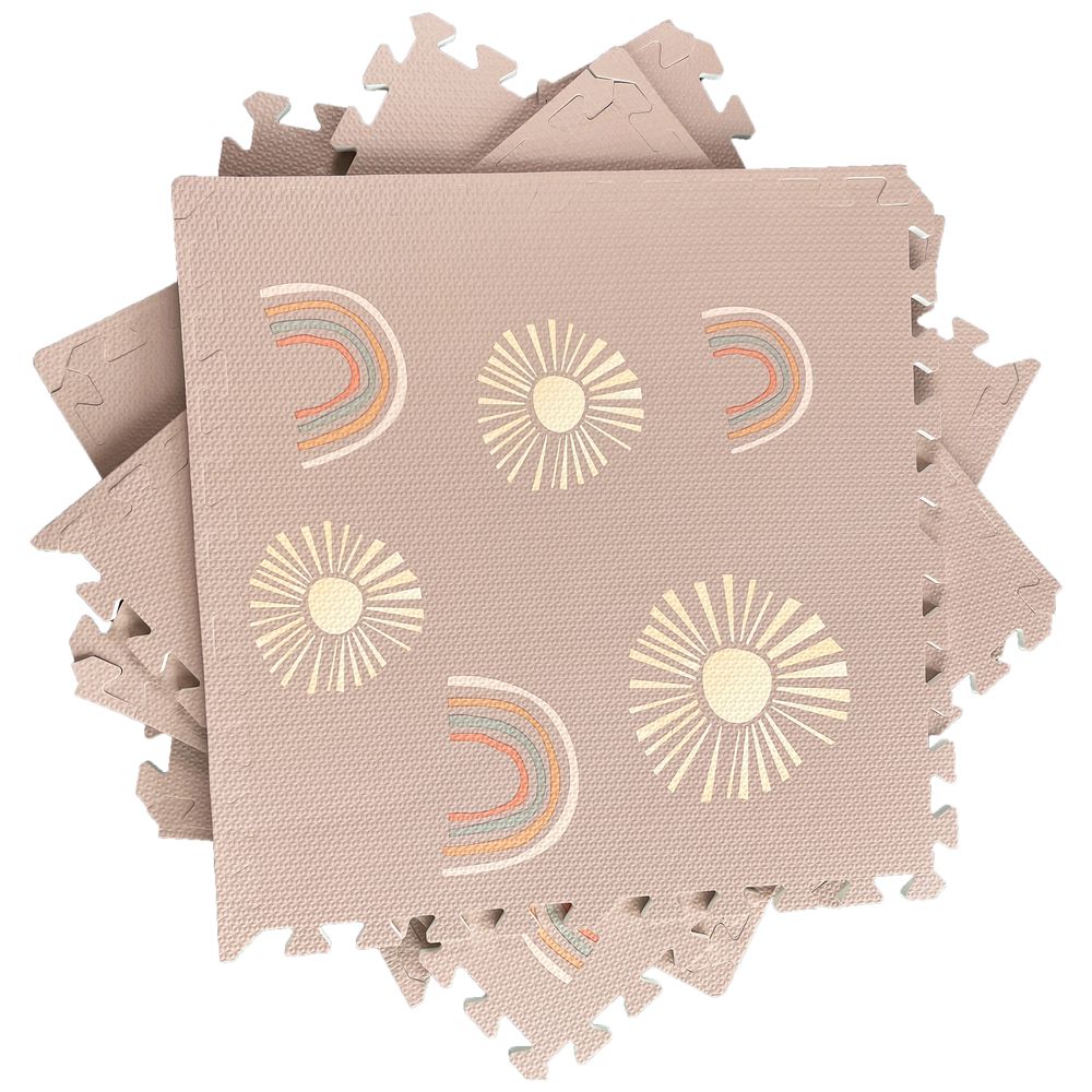 Bumble & Bird BabySafe Play Mat - Rainbow - 6pc Set