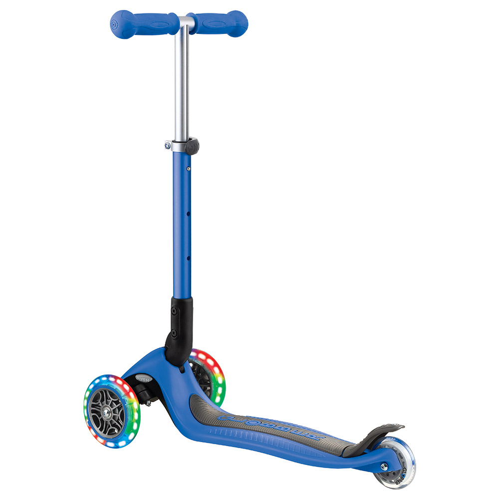 Globber - Junior Foldable Lights Scooter - Navy Blue